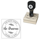 Modern minimalistisch retouradres groot 	rubberstempel (Gestempeld)