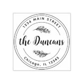 Modern minimalistisch retouradres groot 	rubberstempel (Afrduk)