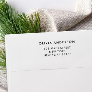 Modern minimalistisch retouradres 	rubberstempel