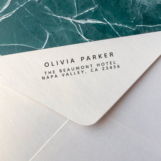 Modern minimalistisch retouradres 	rubberstempel