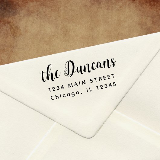 Modern minimalistisch retouradres 	rubberstempel