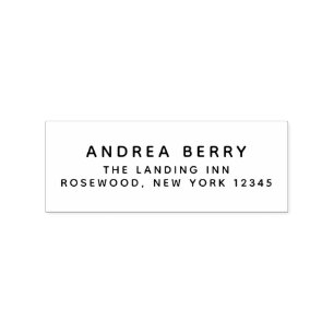 Modern minimalistisch retouradres rubberstempel
