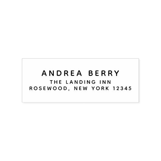 Modern minimalistisch retouradres 	rubberstempel (Afrduk)