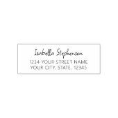 Modern Minimalistisch Retouradres  Zelfinktende Stempel (Design)