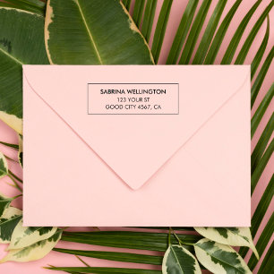 Modern minimalistisch retouradres zelfinktende stempel