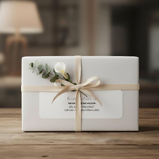 Modern minimalistisch retouradreslabel etiket