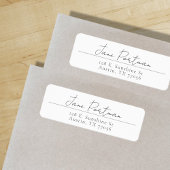 Modern minimalistisch | Retouradreslabel Etiket