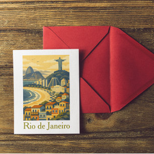 Modern Minimalistisch Rio de Janeiro Brazilië Reiz Briefkaart