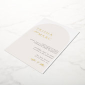 Modern minimalistisch roam bruiloft folie uitnodiging (Gedraaid)