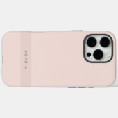 Modern minimalistisch roze gepersonaliseerd Case-Mate iPhone case (Achterkant (horizontaal))