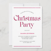 Modern minimalistisch roze glitter kerstfeest kaart (Voorkant)