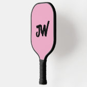 MODERN MINIMALISTISCH ROZE MONOGRAM PICKLEBALL PADDLE (Links)