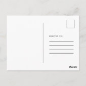 Modern Minimalistisch rustiek hout Save the Date Briefkaart (Achterkant)
