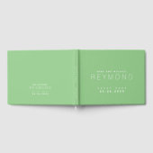 Modern minimalistisch Sage Green Wedding Gastenboek (Volledig)