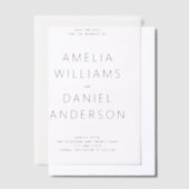 Modern minimalistisch Save the Date Vellum Uitnodigingen (Offset)