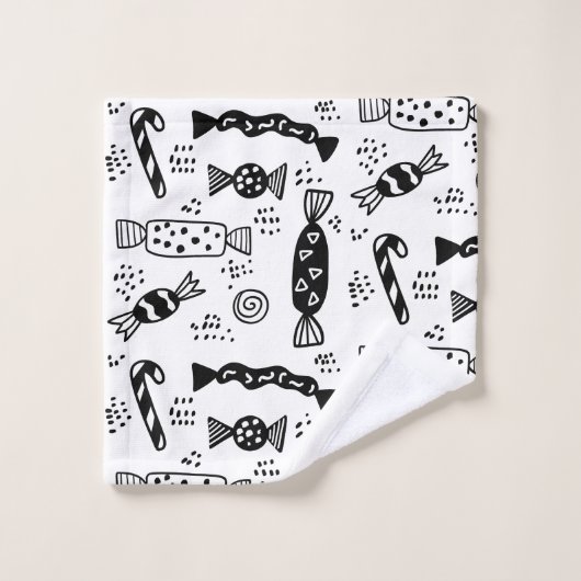 Modern minimalistisch Scandinavisch Snoep Bonbon Bad Handdoek (Wasdoekje)