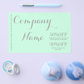 modern Minimalistisch schoonheidssalon met munt gr Flyer (Enkel)