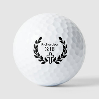 Modern minimalistisch script, 3:16, met crosspromo golfballen