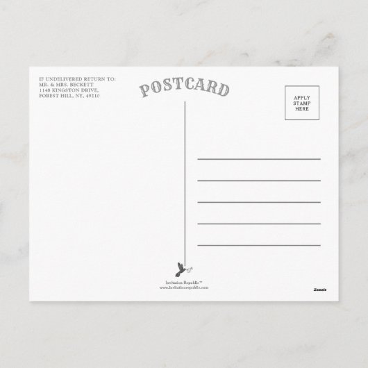 Modern minimalistisch script 3 Photo Collage nieuw Feestdagenkaart (Achterkant)