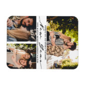 Modern minimalistisch script 3 Photo Collage nieuw Magneet (Horizontaal)