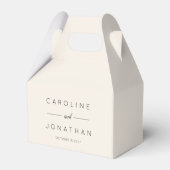 Modern minimalistisch script aangepaste bruiloft bedankdoosjes (Voorkant Zijde)
