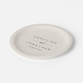 Modern minimalistisch script aangepaste bruiloft papieren bordje (Gekanteld)