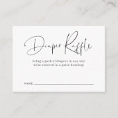 Modern Minimalistisch Script Baby shower Luier Raf Informatiekaartje (Voorkant)