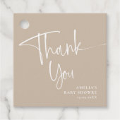 Modern minimalistisch script bedankt bedankjes labels (Voorkant)