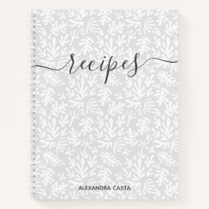Modern minimalistisch script botanisch aangepaste notitieboek