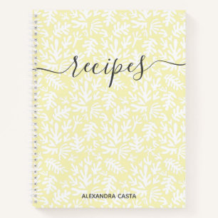 Modern minimalistisch script botanisch aangepaste notitieboek