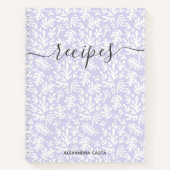 Modern minimalistisch script botanisch aangepaste  notitieboek (Voorkant)