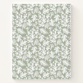 Modern minimalistisch script botanisch aangepaste  notitieboek (Achterkant)