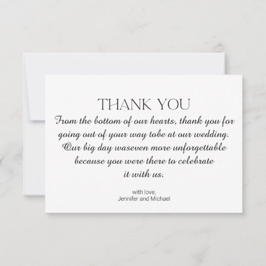 Modern minimalistisch script bruiloft 6 foto's col bedankkaart (Achterkant)