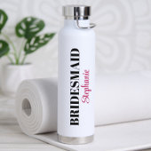 Modern minimalistisch script bruiloft bruidsfeest waterfles