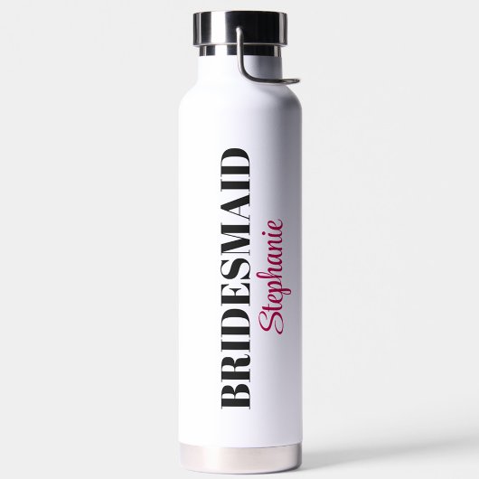 Modern minimalistisch script bruiloft bruidsfeest waterfles