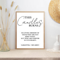 Modern minimalistisch script bruiloft deze kaarsen