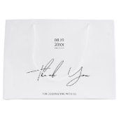 Modern minimalistisch script bruiloft groot cadeauzakje (Voorkant)