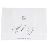 Modern minimalistisch script bruiloft groot cadeauzakje (Achterkant)