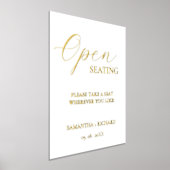 Modern minimalistisch script bruiloft open zitbord folie afdrukken (Laagn)