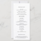 Modern minimalistisch script bruiloft programma (Achterkant)