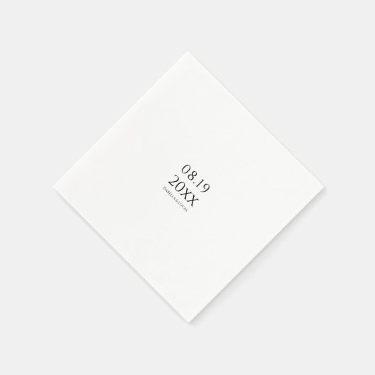 Modern minimalistisch script bruiloft servet (Hoek)