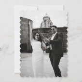 Modern Minimalistisch Script Bruiloft Sla de datum Kaart (Achterkant)