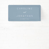 Modern Minimalistisch Script Custom Wedding Dusty  Spandoek (Insitu)