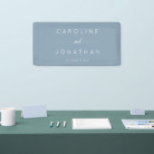 Modern Minimalistisch Script Custom Wedding Dusty  Spandoek (Beurs)
