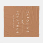 Modern Minimalistisch Script Custom Wedding Terrac Fleece Deken (Voorkant (Horizontaal))