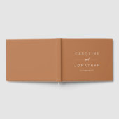 Modern Minimalistisch Script Custom Wedding Terrac Gastenboek (Volledig)