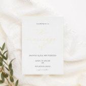 Modern minimalistisch script folie bruiloft uitnod uitnodiging