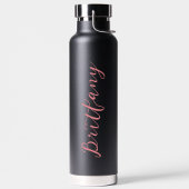 Modern minimalistisch script gepersonaliseerd waterfles