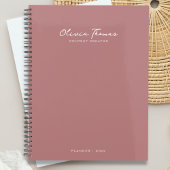 Modern minimalistisch script gepersonaliseerde boh planner
