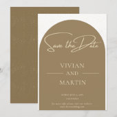 Modern minimalistisch script Golden Dust Save the  Kaart (Voorkant / Achterkant)